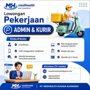Lowongan Kerja Sebagai Admin dan Kurir untuk Medihealth Penempatan di Bali