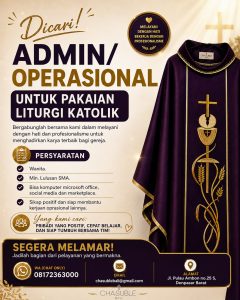 Lowongan Kerja Sebagai Admin/Operasional untuk Chasuble Bali Penempatan di Denpasar
