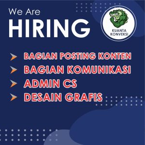 Lowongan Kerja Sebagai Bagian Posting Konten, Bagian Komunikasi, Admin CS, Desain Grafis untuk KUANTA KONVEKSI Penempatan di Denpasar