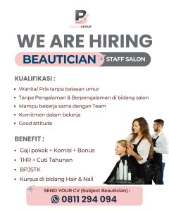Lowongan Kerja Sebagai Beautician/Staff Salon untuk BEXXA GROUP Penempatan di Bali