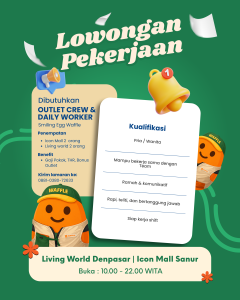 Lowongan Kerja Sebagai Crew Outlet & Daily Worker untuk Smilling Egg Waffle Penempatan di Denpasar