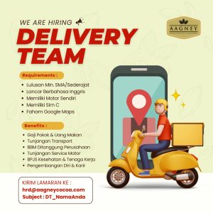 Lowongan Kerja Sebagai Delivery Team untuk AAGNEY Penempatan di Bali