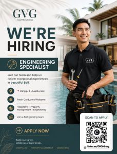 Lowongan Kerja Sebagai Engineering Specialist dan Housekeeping Specialist untuk Good Vibes Group Penempatan di Badung