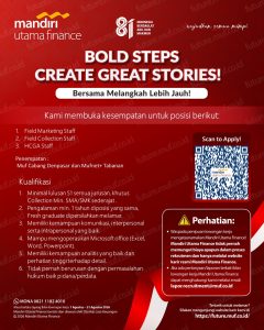Lowongan Kerja Sebagai Field Marketing Staff, Field Colletion Staff dan HCGA Staff untuk Mandiri Utama Finance Penempatan di Bali