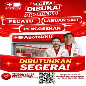 Lowongan Kerja Sebagai Frontliner, Store Manager, Stocker untuk ApotekKu Penempatan di Bali