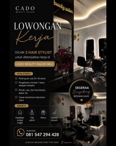 Lowongan Kerja Sebagai Hair Stylist untuk CADO Beauty Salon Penempatan di Badung