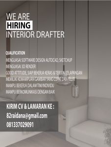 Lowongan Kerja Sebagai Interior Drafter untuk Penempatan di Mengwi, Badung