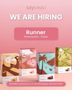 Lowongan Kerja Sebagai Runner untuk Saychizu Penempatan di Panjer, Denpasar