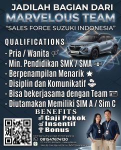 Lowongan Kerja Sebagai Sales untuk Suzuki Penempatan di Denpasar