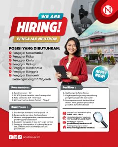 Lowongan Kerja Sebagai Staff Pengajar untuk NEUTRON Penempatan di Denpasar
