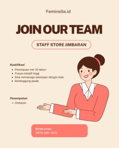 Lowongan Kerja Sebagai Staff Store penempatan di Feminelle Penempatan di Jimbaran, Badung