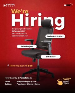 Lowongan Kerja Sebagai Technical Project, Sales Project, Estimator untuk Batara Group Penempatan di Bali