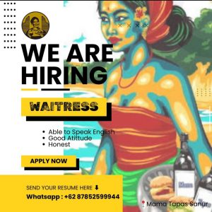 Lowongan Kerja Sebagai Waitress untuk Mama Tapas Sanur Penempatan di Denpasar