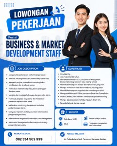 Lowongan Kerja Sebagai Business & Market Development Staff untuk Penempatan di Pemogan, Denpasar