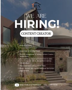 Lowongan Kerja Sebagai Content Creator untuk TRIX Villa Penempatan di Canggu, Badung