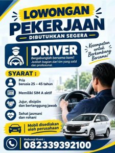 Lowongan Kerja Sebagai Driver untuk Penempatan di Bali