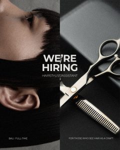 Lowongan Kerja Sebagai Hairstylist / Assistant untuk Iro Theory Salon Penempatan di Denpasar