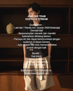 Lowongan Kerja Sebagai Host Live Stream untuk Rhode Basic Penempatan di Denpasar