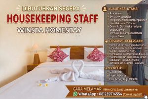 Lowongan Kerja Sebagai Housekeeping untuk WINSTA HOMESTAY Penempatan di Ubud, Gianyar
