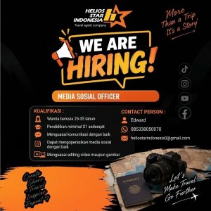 Lowongan Kerja Sebagai Media Social Officer untuk Helios Star Indonesia Penempatan di Denpasar