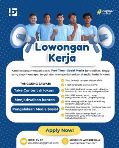 Lowongan Kerja Sebagai Part Time Social Media untuk Poles in Bali Penempatan di Badung