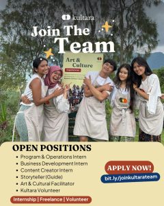Lowongan Kerja Sebagai Program & Operations Intern, Business Development Intern, Content Creator Intern, Storyteller (Guide), Dll untuk Kultara Penempatan di Badung
