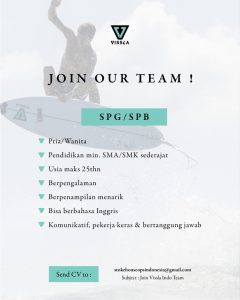Lowongan Kerja Sebagai SPG/SPB untuk VISSLA Penempatan di Canggu, Badung
