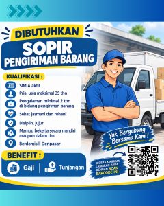 Lowongan Kerja Sebagai Sopir Pengiriman Barang untuk Penempatan di Denpasar