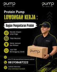 Lowongan Kerja Sebagai Staff Bagian Pengantaran Produk untuk Protein Pump Penempatan di Denpasar