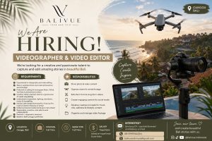 Lowongan Kerja Sebagai Videographer & Video Editor untuk BALIVUE Penempatan di Badung