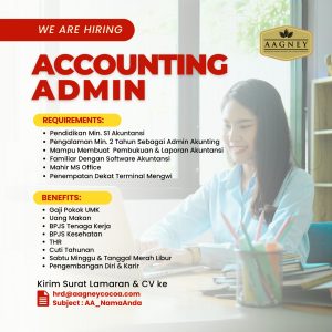 Lowongan Kerja Sebagai Accounting dan Admin untuk AAGNEY Penempatan di Mengwi, Badung
