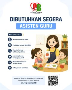 Lowongan Kerja Sebagai Asisten Guru untuk Permata Bunda Preschool Penempatan di Denpasar