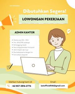 Lowongan Kerja Sebagai Admin Kantor untuk IAST Indonesia Penempatan di Denpasar

