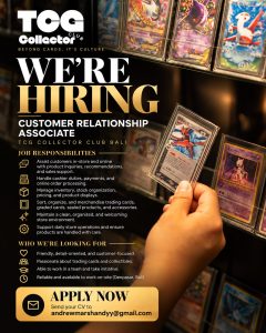 Lowongan Kerja Sebagai Customer Relationship Associate untuk TCG Collector Penempatan di Denpasar