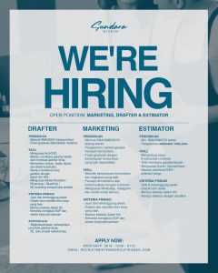 Lowongan Kerja Sebagai Drafter, Marketing dan Estimator untuk Sundara Interior Penempatan di Denpasar