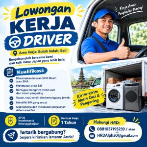 Lowongan Kerja Sebagai Driver untuk Penempatan di Denpasar