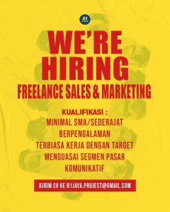 Lowongan Kerja Sebagai Freelance Sales & Marketing untuk 81 Jaya Penempatan di Batubulan, Gianyar