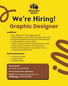 Lowongan Kerja Sebagai Graphic Designer untuk Brownies Semut Penempatan di Panjer, Denpasar