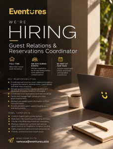 Lowongan Kerja Sebagai Guest Relations & Reservations Coordinator untuk Eventures Penempatan di Badung