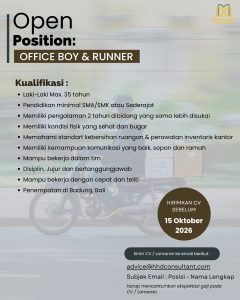 Lowongan Kerja Sebagai Office Boy & Runner untuk Mongkal Biztra Management Penempatan di Badung