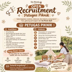 Lowongan Kerja Sebagai Petugas Piknik untuk Go Picnic Bali Penempatan di Bali