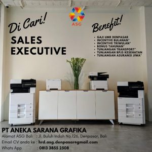 Lowongan Kerja Sebagai Sales Executive untuk PT. Aneka Sarana Grafika Penempatan di Denpasar