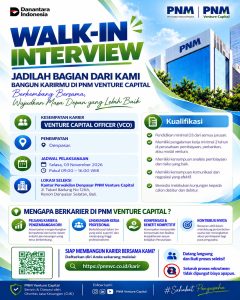 Lowongan Kerja Sebagai Venture Capital Officer untuk PNM Venture Capital Penempatan di Denpasar