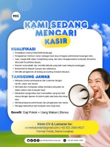 Lowongan Kerja Sebagai Kasir dan Accounting untuk Melody Indah Computer Penempatan di Gianyar
