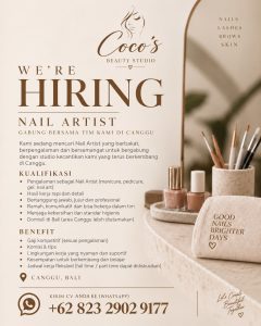 Lowongan Kerja Sebagai Nail Artist untuk Coco's Beauty Studio Penempatan di Canggu, Badung